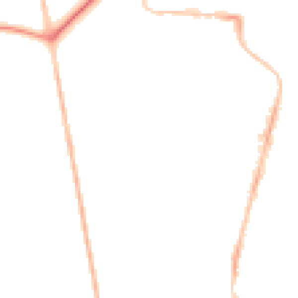 Night-time road noise heatmap for NE2 3DB