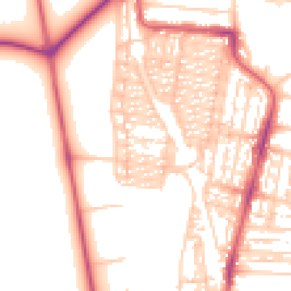 Daytime road noise heatmap for NE2 3DD