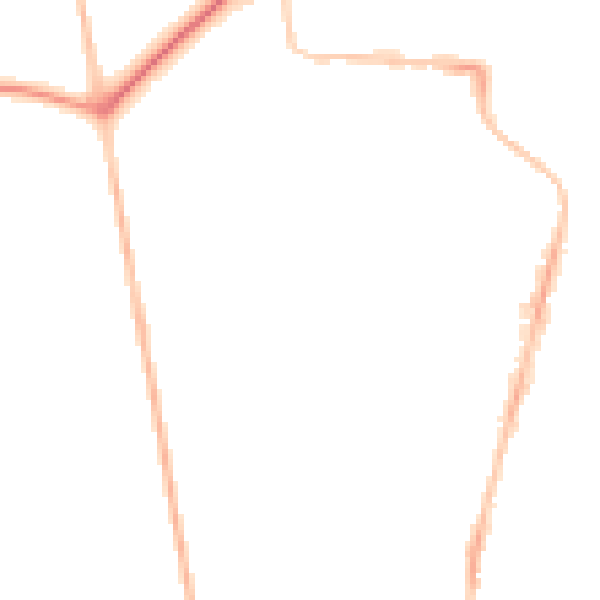 Night-time road noise heatmap for NE2 3DD