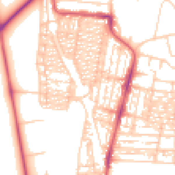 Daytime road noise heatmap for NE2 3DF