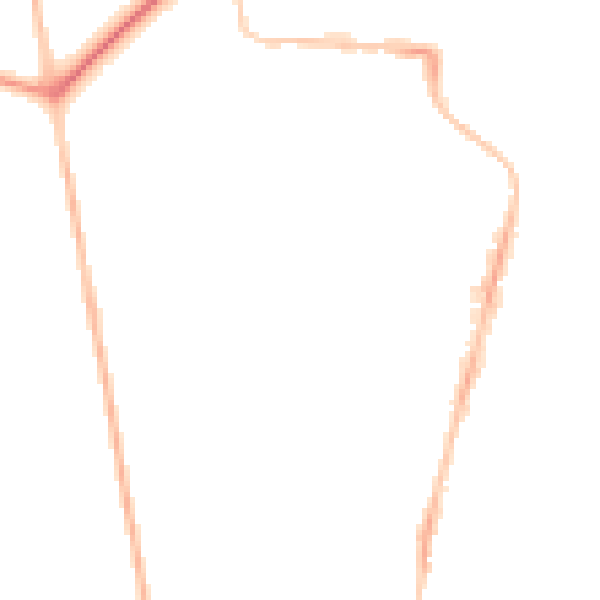 Night-time road noise heatmap for NE2 3DH