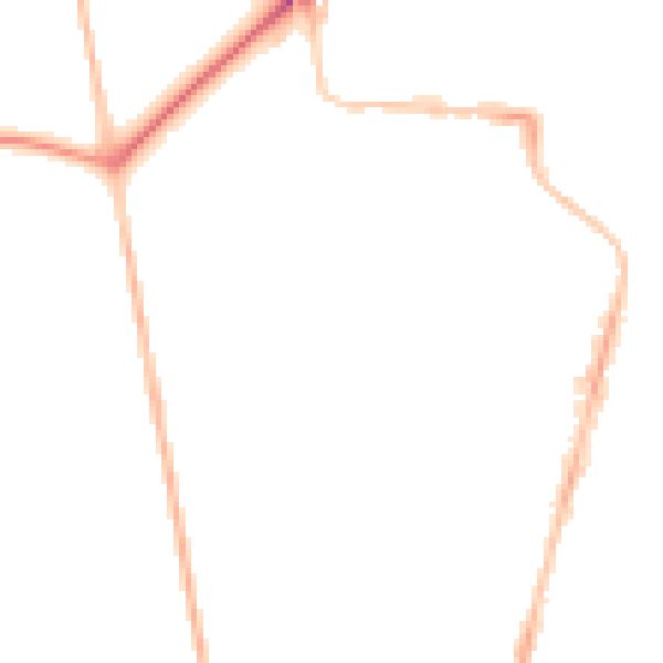 Night-time road noise heatmap for NE2 3DJ