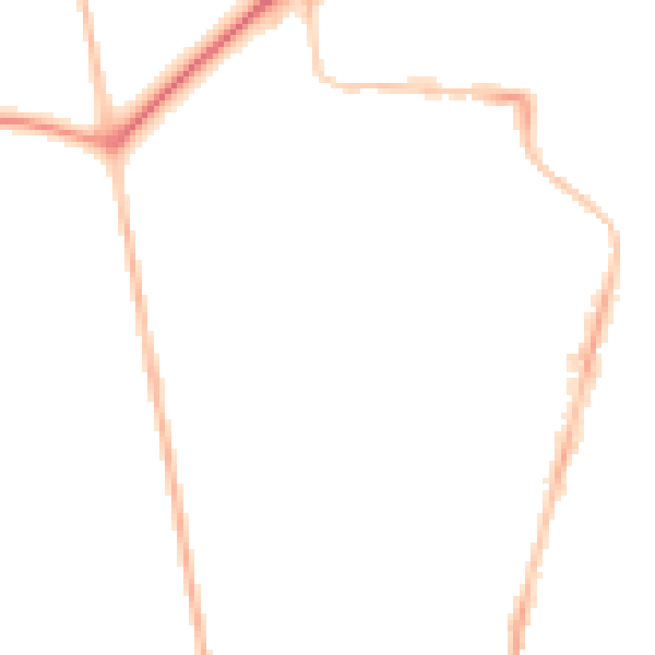 Night-time road noise heatmap for NE2 3DL