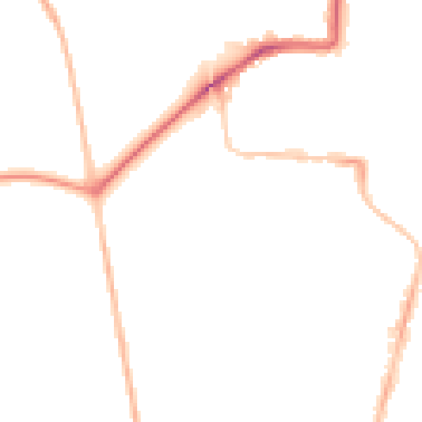 Night-time road noise heatmap for NE2 3DU