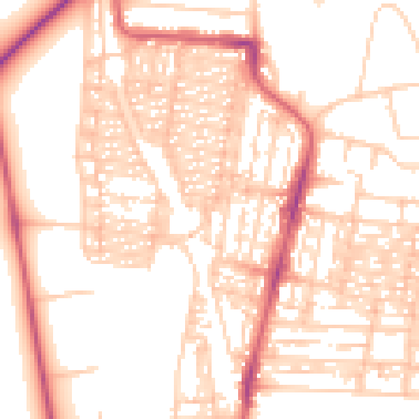 Daytime road noise heatmap for NE2 3EU
