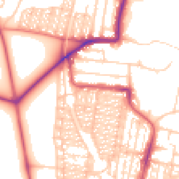 Daytime road noise heatmap for NE2 3LH
