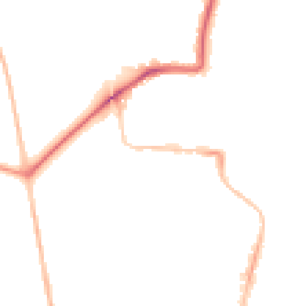 Night-time road noise heatmap for NE2 3LH