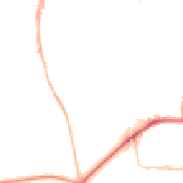 Night-time road noise heatmap for NE2 3NN