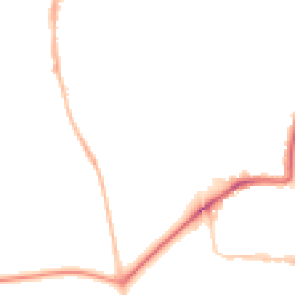 Night-time road noise heatmap for NE2 3NP