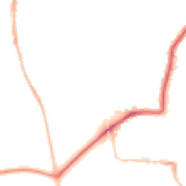 Night-time road noise heatmap for NE2 3NS