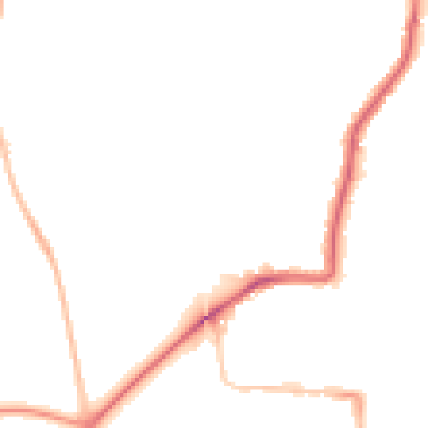 Night-time road noise heatmap for NE2 3NX