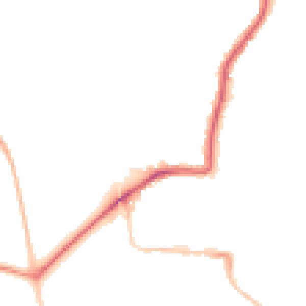 Night-time road noise heatmap for NE2 3PA