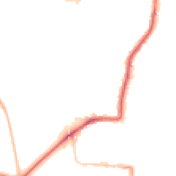 Night-time road noise heatmap for NE2 3PD