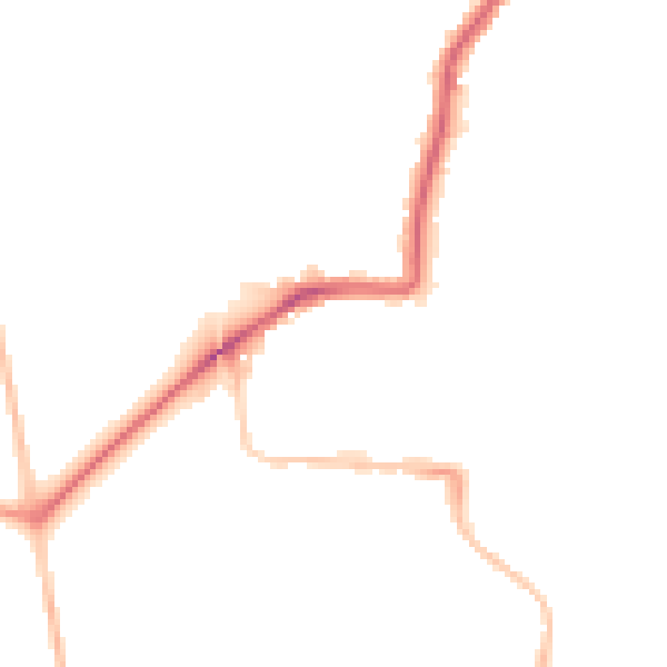 Night-time road noise heatmap for NE2 3QH