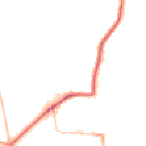 Night-time road noise heatmap for NE2 3QN