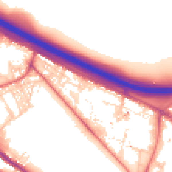 Daytime road noise heatmap for NE2 4AH