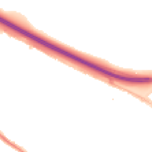 Night-time road noise heatmap for NE2 4AH