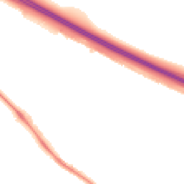Night-time road noise heatmap for NE2 4LL