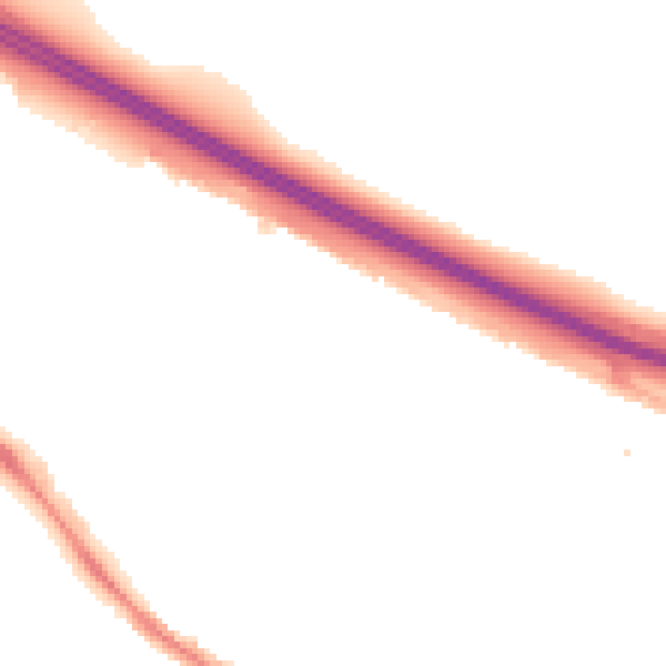 Night-time road noise heatmap for NE2 4LN