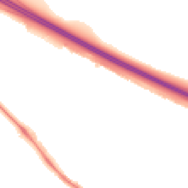 Night-time road noise heatmap for NE2 4LP