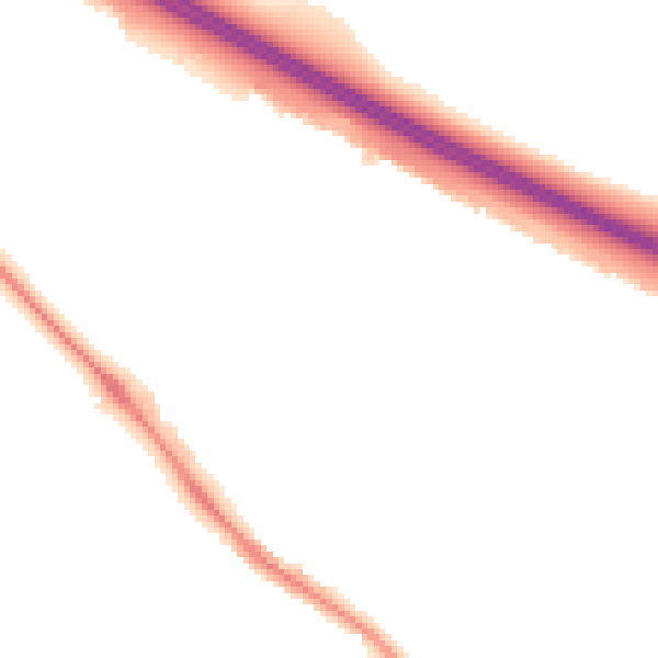 Night-time road noise heatmap for NE2 4LT