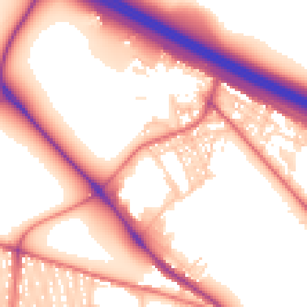 Daytime road noise heatmap for NE2 4LY