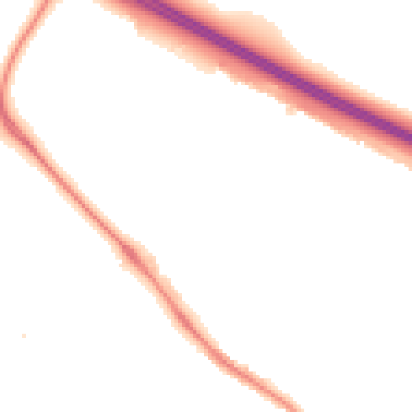 Night-time road noise heatmap for NE2 4LY