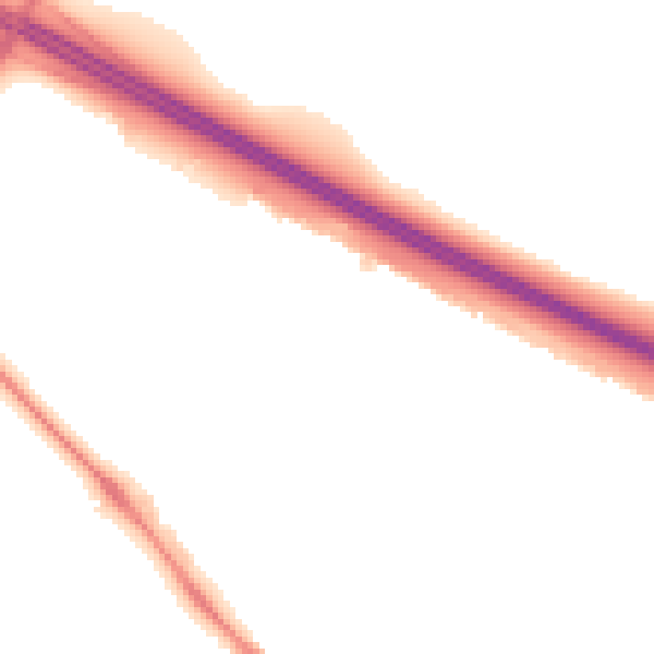 Night-time road noise heatmap for NE2 4NA