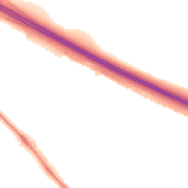 Night-time road noise heatmap for NE2 4NB