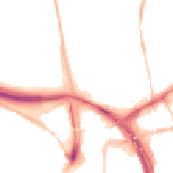 Night-time road noise heatmap for NE2 4QA