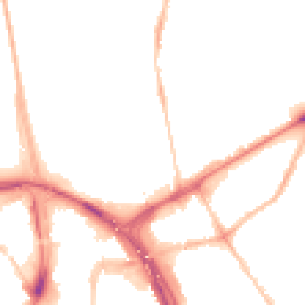Night-time road noise heatmap for NE2 4RJ