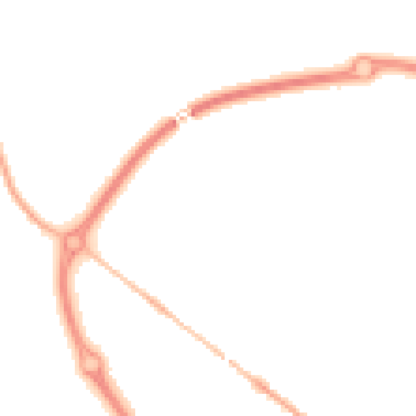 Night-time road noise heatmap for NE27 0SD