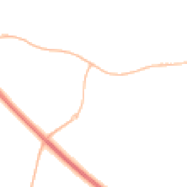 Night-time road noise heatmap for NE27 0SS