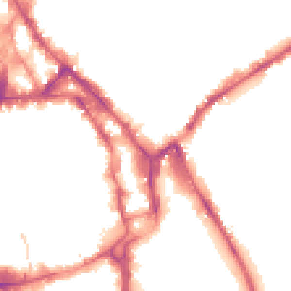 Night-time road noise heatmap for NG1 1EB