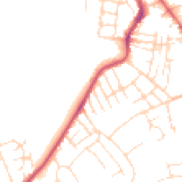 Daytime road noise heatmap for NG10 1BY