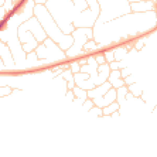 Daytime road noise heatmap for NG10 1EA