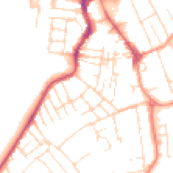 Daytime road noise heatmap for NG10 1FE
