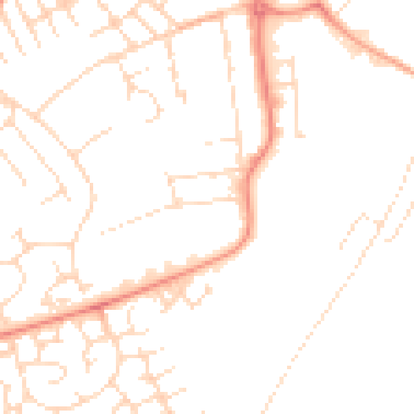 Daytime road noise heatmap for NG10 1FZ