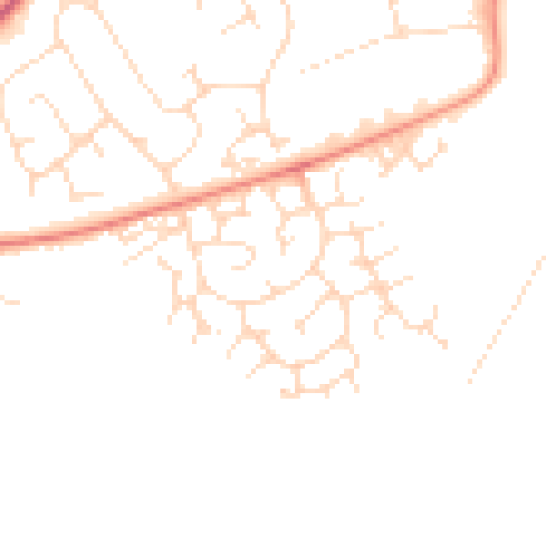 Daytime road noise heatmap for NG10 1PL