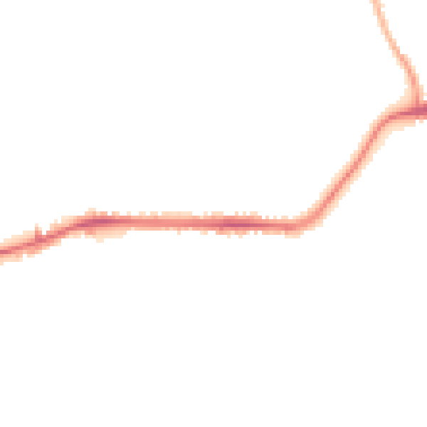 Night-time road noise heatmap for NG10 2BU