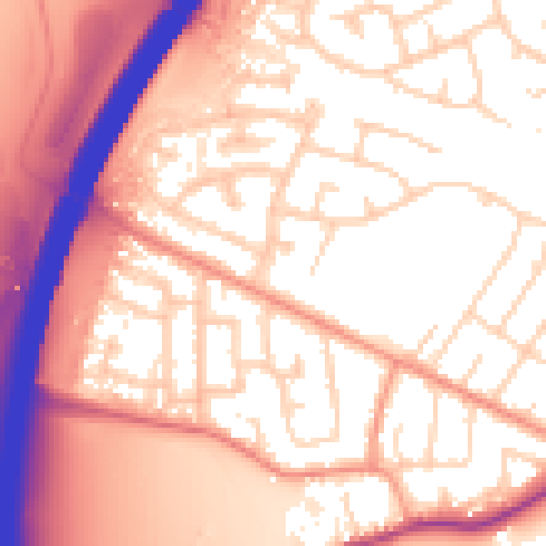 Daytime road noise heatmap for NG10 3DT