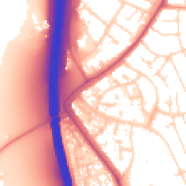 Daytime road noise heatmap for NG10 4ET