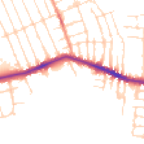 Daytime road noise heatmap for NG10 4LR