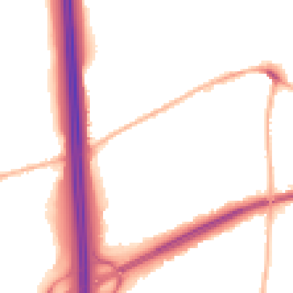 Night-time road noise heatmap for NG10 5GS