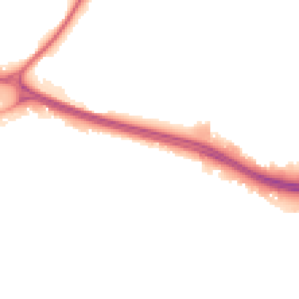 Night-time road noise heatmap for NG16 1AE