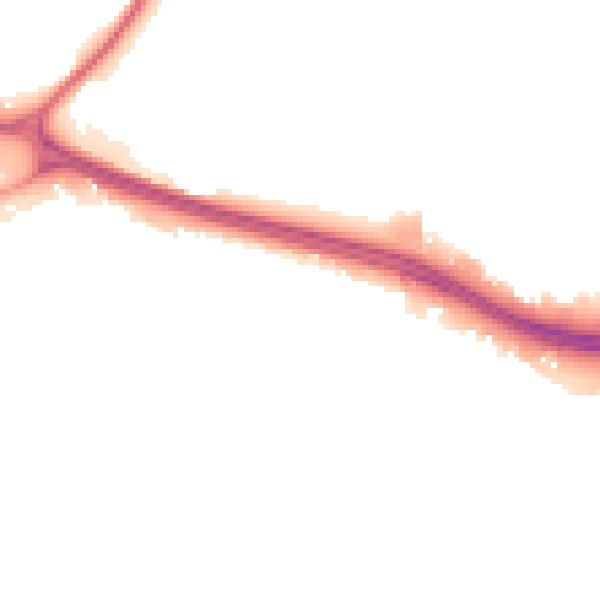 Night-time road noise heatmap for NG16 1AF