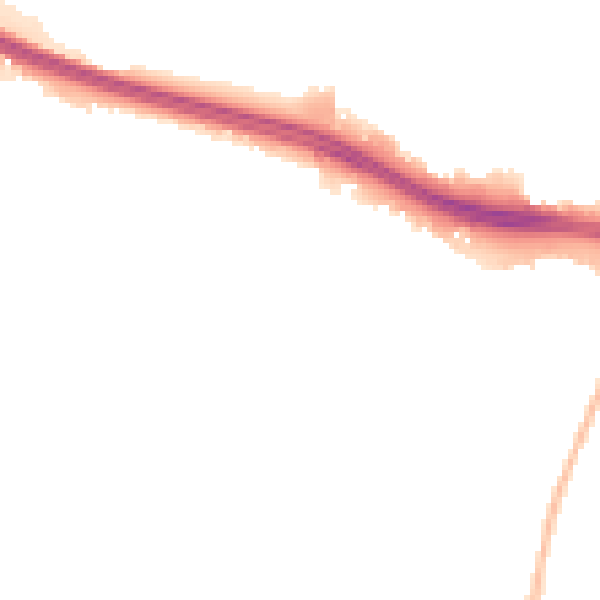 Night-time road noise heatmap for NG16 1AL