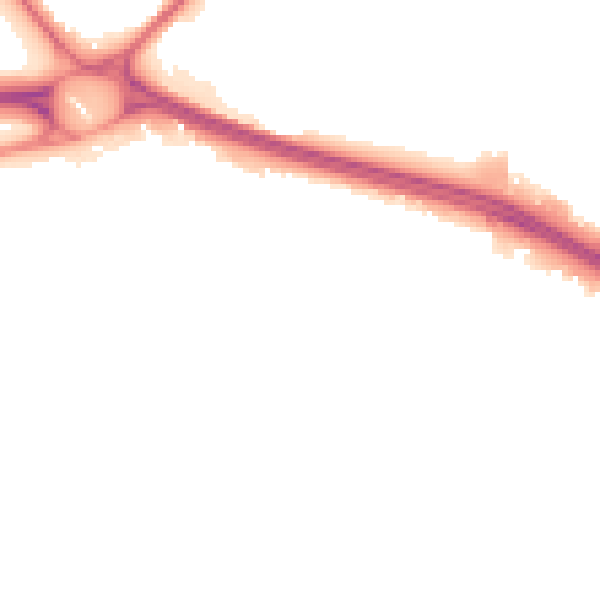 Night-time road noise heatmap for NG16 1AN