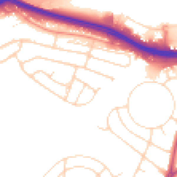 Daytime road noise heatmap for NG16 1AT