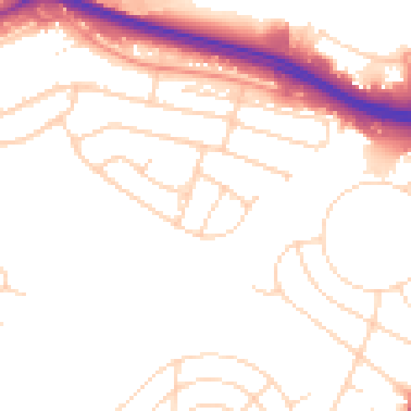 Daytime road noise heatmap for NG16 1AU